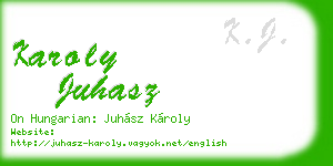 karoly juhasz business card