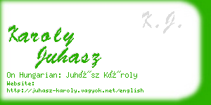 karoly juhasz business card